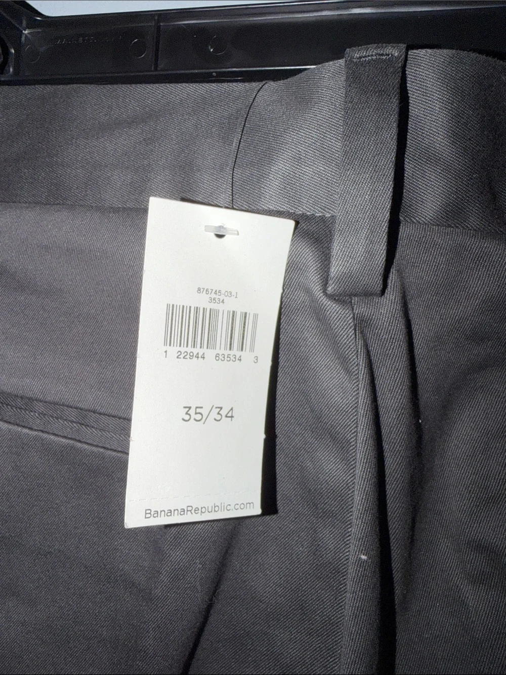 Banana Republic Men's Dark Charcoal Mason Athletic Tapered Fit Chinos